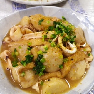 イカ油揚げ里芋の生姜煮